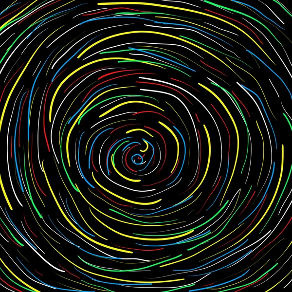 Spiraal zwarte achtergrond — Stockvector