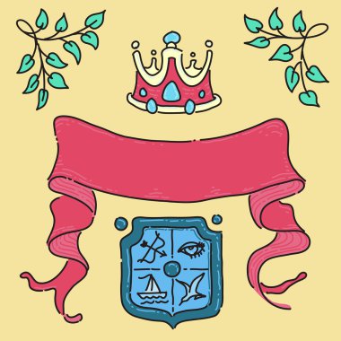 vintage öğeleri kümesi