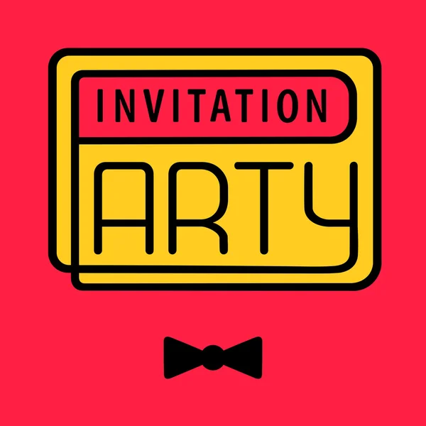 Carte d'invitation de fête — Image vectorielle