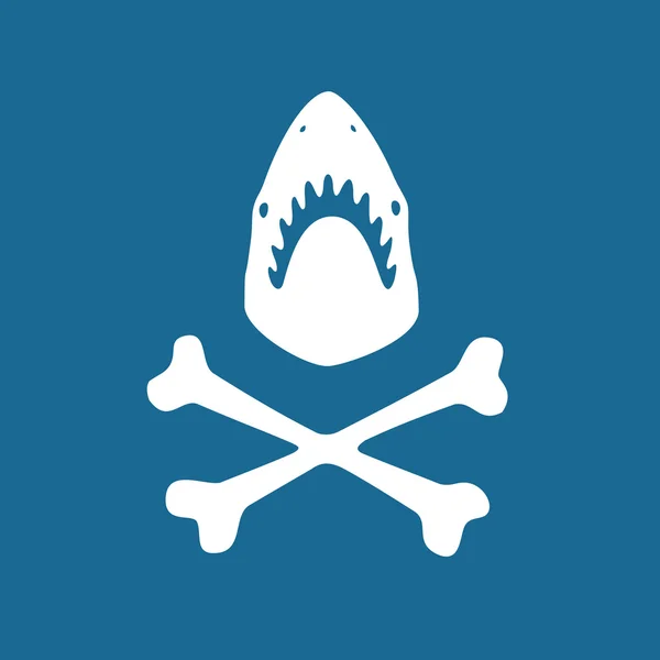 Vektör köpekbalığı sembolü — Stok Vektör