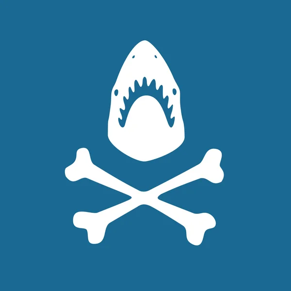 Symbole de requin vecteur — Image vectorielle