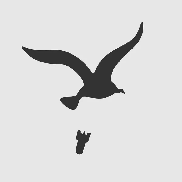 Símbolo vectorial Bombas de aves — Vector de stock