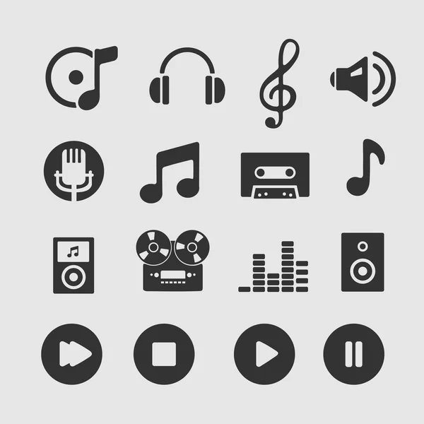 Set di simboli musicali Illustrazione Stock