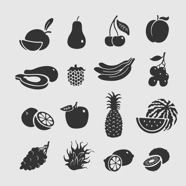 Conjunto de símbolos Vector Fruta — Archivo Imágenes Vectoriales