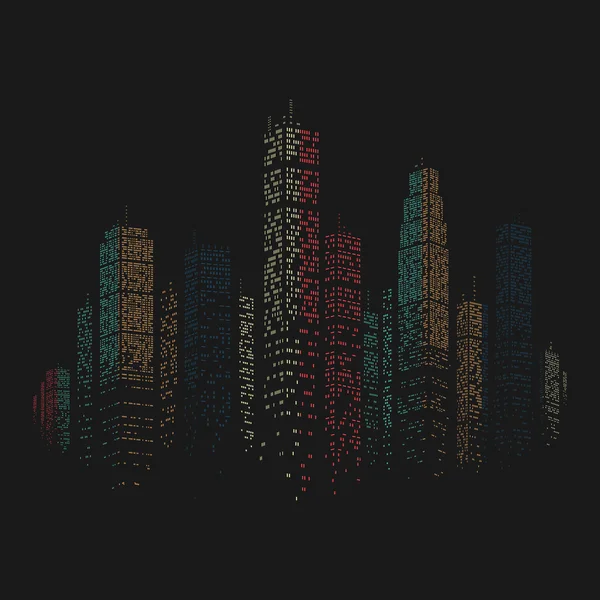 Cidade arranha-céus Vector fundo — Vetor de Stock