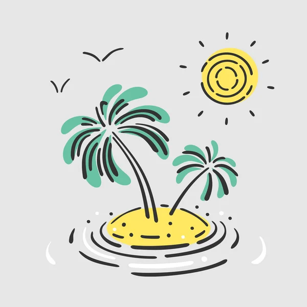 Vector symbool Palm Island — Stockvector