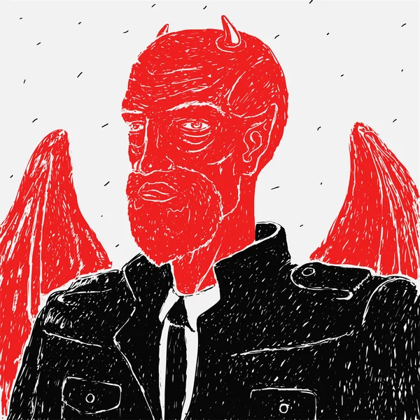 Вектор диявол у діловому костюмі — стоковий вектор
