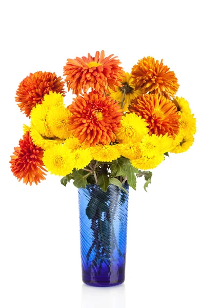 Beautiful bouquet of aster flowers in vase — Stock Photo, Image