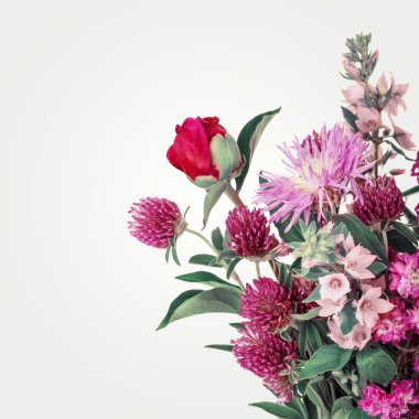 Güzel kır çiçekleri buketi. Kır çiçekleri arka plan