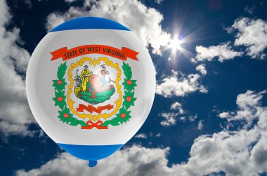 Batı virginia üzerinde sky bayrağı ile balon