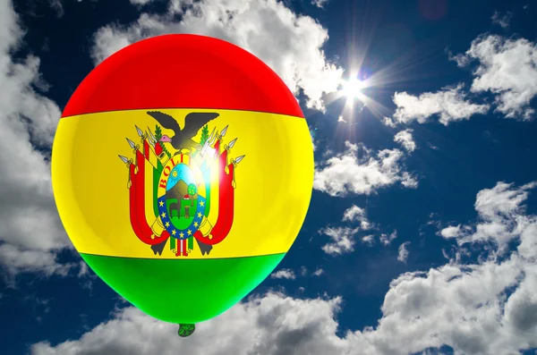 Balloon with flag of bolivia    on sky — Stock Photo, Image