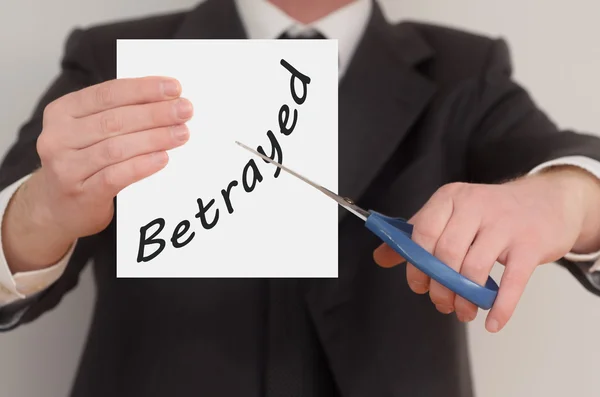 Betrayed, determined man healing bad emotions — Stock Photo, Image