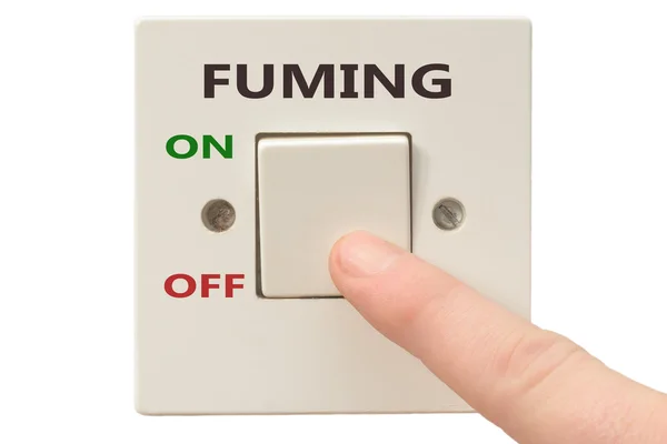Anger management, switch off Fuming — Stock Photo, Image