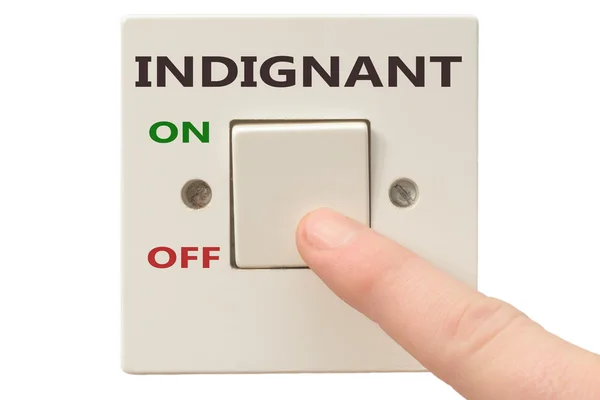 Anger management, switch off Indignant — Stock Photo, Image