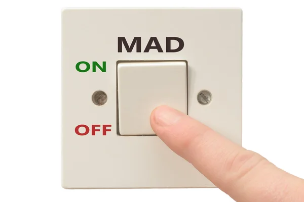 Anger management, switch off Mad — Stock Photo, Image