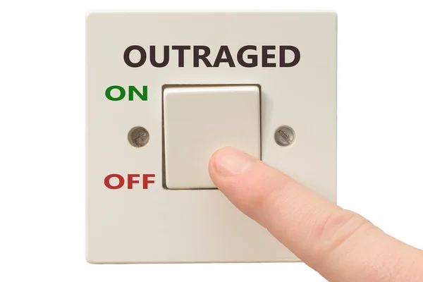 Anger management, switch off Outraged — Stock Photo, Image