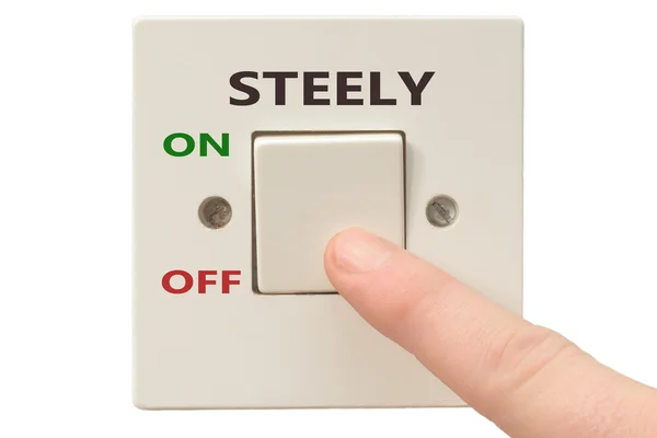 Anger management, switch off Steely — Stock Photo, Image