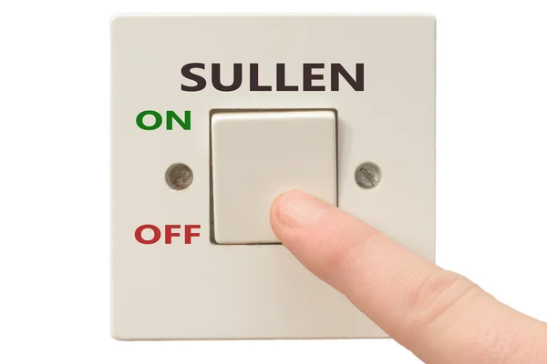 Anger management, switch off Sullen — Stock Photo, Image