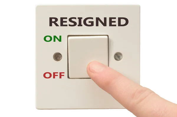 Dealing with Resigned, turn it off — Stock Photo, Image