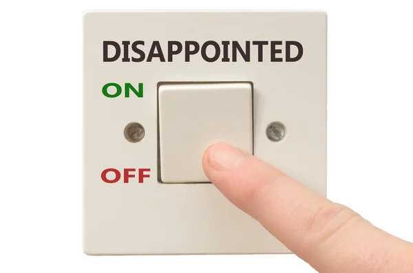 Dealing with Disappointed, turn it off — Stock Photo, Image