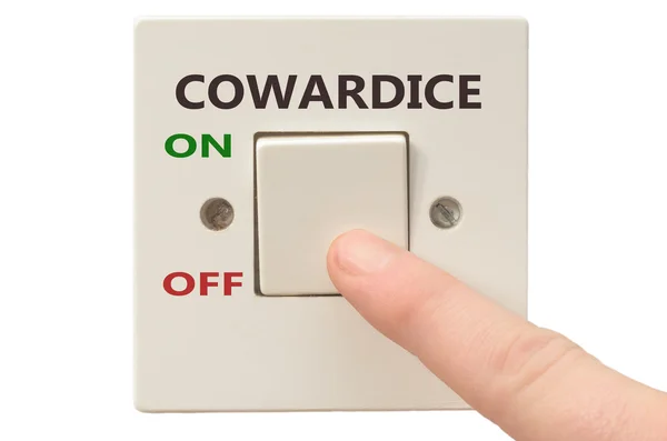 Dealing with Cowardice, turn it off — Stock Photo, Image