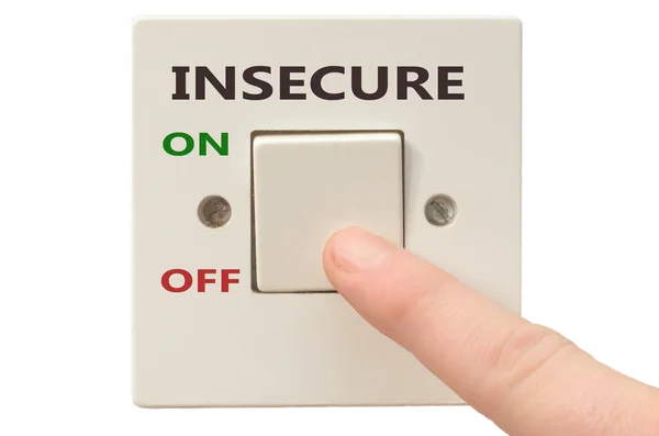 Dealing with Insecure, turn it off — Stock Photo, Image