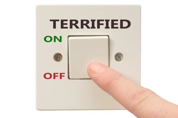 Dealing with Terrified, turn it off — Stock Photo, Image