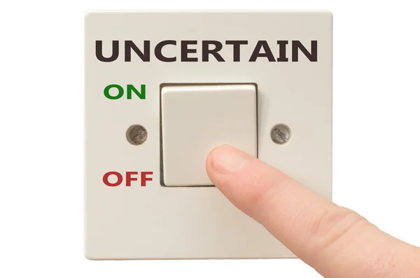Dealing with Uncertain, turn it off — Stock Photo, Image