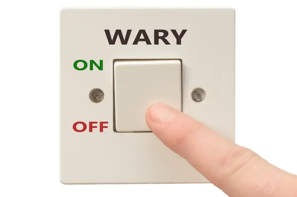 Dealing with Wary, turn it off — Stock Photo, Image