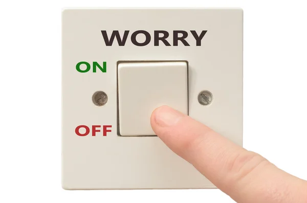 Dealing with Worry, turn it off — Stock Photo, Image