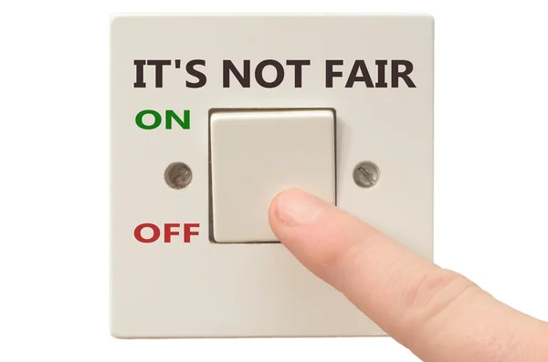 Dealing with It's not fair, turn it off — Stock Photo, Image