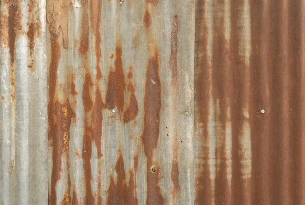 Metalen Stalen Strips Roestig Gegolfd Ijzeren Metaal Zink Stalen Wand — Stockfoto