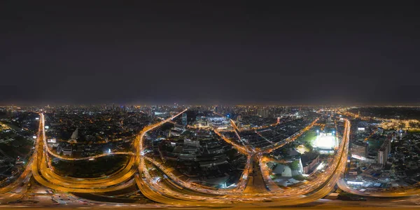 360 Панорама 180 Градусів Кутова Панорама Видом Автомобілі Рухається Автомагістралі — стокове фото