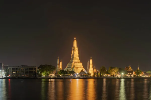 Temple Dawn Wat Arun Chao Phraya River Bangkok Thailand Rattanakosin — Stock Photo, Image