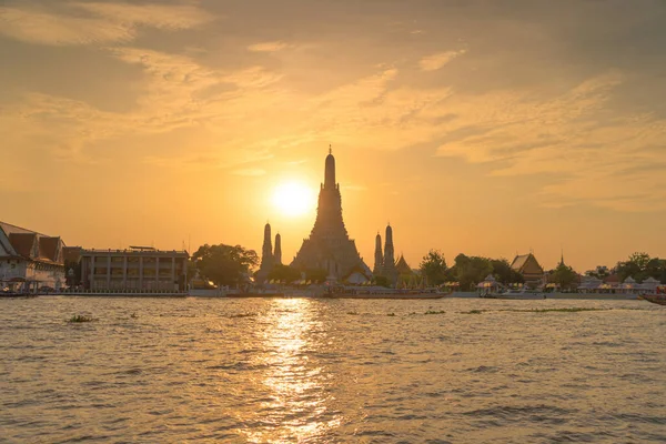 Temple Dawn Wat Arun Chao Phraya River Bangkok Thailand Rattanakosin — Stock Photo, Image