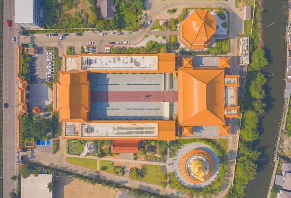 Vista Aérea Superior Templo Nacional Guang Shan Thaihua Centro Banguecoque — Fotografia de Stock