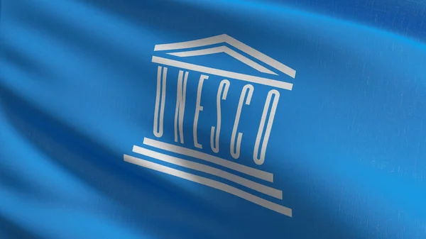 Bandiera Dell Unesco Organizzazione Delle Nazioni Unite Educazione Scienza Cultura — Foto Stock