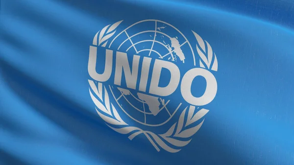 Bandiera Dell Unido Dell Organizzazione Delle Nazioni Unite Sviluppo Industriale — Foto Stock