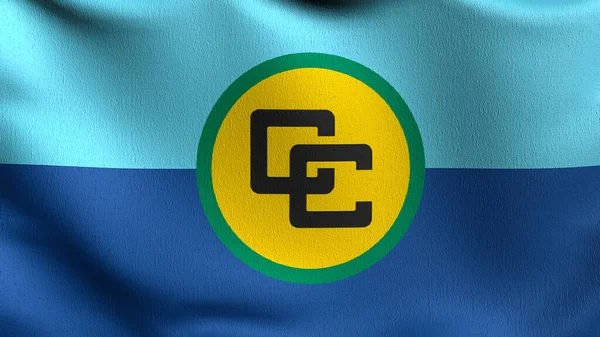 Σημαία Της Κοινότητας Caricom Της Καραϊβικής Απεικόνιση Της Απεικόνισης Του — Φωτογραφία Αρχείου