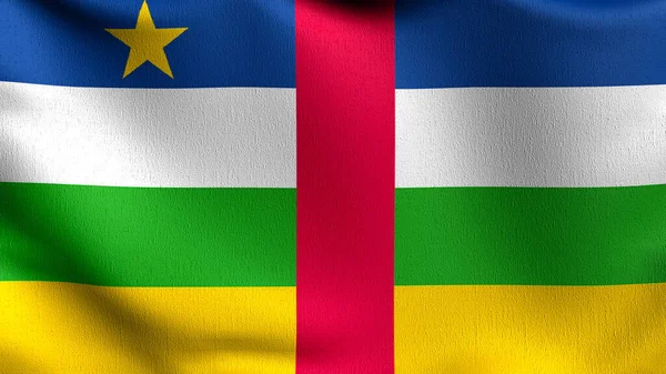 Bandeira República Centro Africana Ilustração Renderização Símbolo Sinal Ondulação — Fotografia de Stock