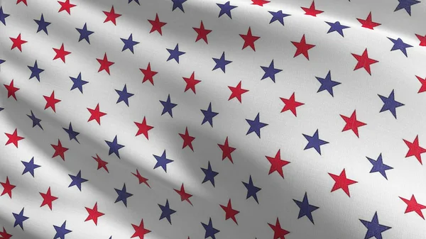 7月4日または独立記念日にアメリカ国旗が風に吹かれて孤立した 愛国的な抽象的なデザイン 手を振る記号の3Dレンダリングイラスト — ストック写真