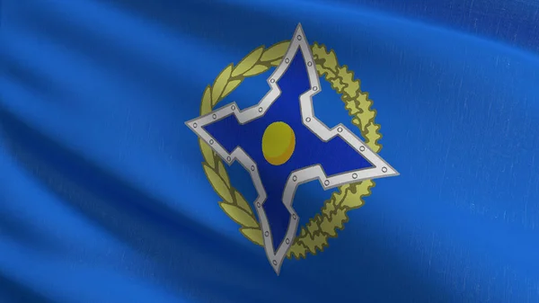 Bandeira Otsc Organização Tratado Segurança Coletiva Ilustração Renderização Símbolo Sinal — Fotografia de Stock
