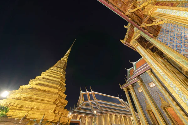 Pagoda Dorada Templo Del Buda Esmeralda Bangkok Tailandia Wat Phra — Foto de Stock