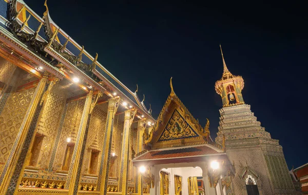 Pagoda Dorada Templo Del Buda Esmeralda Bangkok Tailandia Wat Phra — Foto de Stock