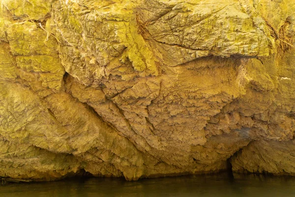 Натуральний Стастактит Сталагмітський Кам Яний Скелястий Камінь Звисають Печерної Стелі — стокове фото