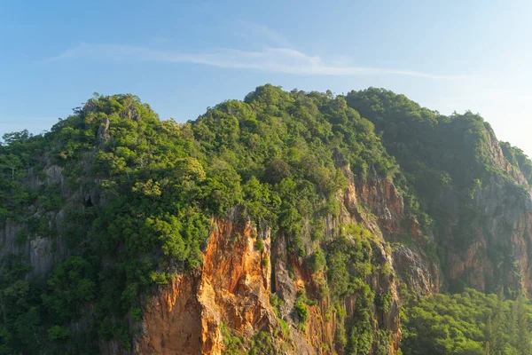 Khao Kuha Songkhla Montaña Con Árboles Bosque Verde Fondo Paisaje —  Fotos de Stock