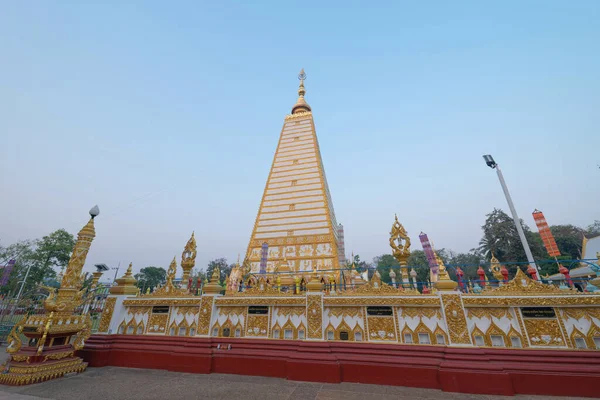 Статуя Чеді Ступа Пагода Буддизм Ват Фра Nong Bua Dhammyuttika — стокове фото