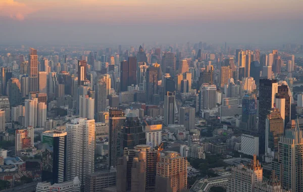 Tayland Başkenti Skyline Havadan Görüntüsü Finansal Bölge Asya Nın Akıllı — Stok fotoğraf