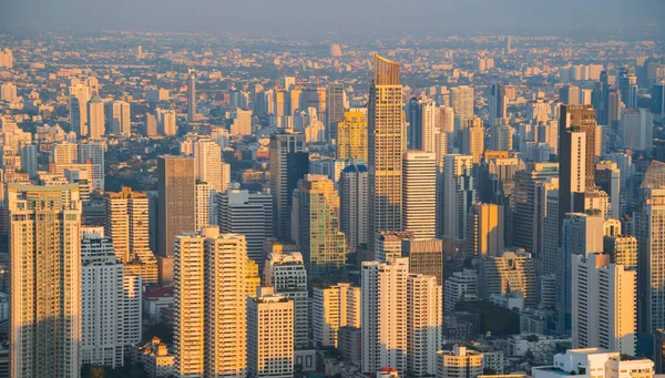 Aerial View Bangkok Downtown Skyline Thailand Financial District Business Centers — Stock Photo, Image