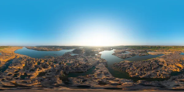 360 Панорама 180 Градусов Безморская Панорама Воздушного Вида Сэма Пхан — стоковое фото